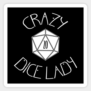 Crazy Dice Lady RPG Magnet